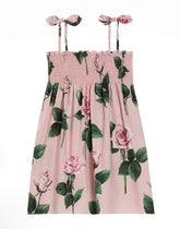 Rose-print poplin dress - | Dolce & Gabbana