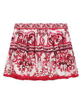 Majolica-print poplin skirt - | Dolce & Gabbana