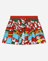 Carretto-print poplin skirt - | Dolce & Gabbana