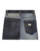 Short patchwork denim skirt - | Dolce & Gabbana