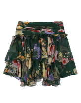 Short garden-print chiffon skirt - | Dolce & Gabbana