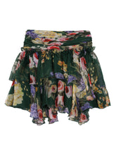Short garden-print chiffon skirt - | Dolce & Gabbana