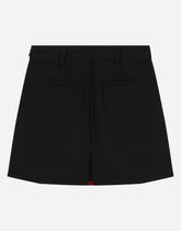 Wool skorts with decorative buttons - | Dolce & Gabbana