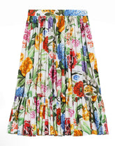 Floral-print poplin skirt - | Dolce & Gabbana