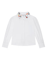 Poplin shirt with Smemo embroidery - | Dolce & Gabbana