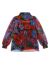 Meadow-print chiffon shirt - | Dolce & Gabbana