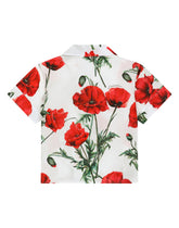 Poppy-print poplin bowling shirt - | Dolce & Gabbana