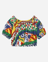 Carretto-print poplin top - | Dolce & Gabbana