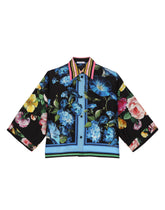 Habotai shirt with bluebell print - | Dolce & Gabbana
