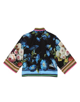 Habotai shirt with bluebell print - | Dolce & Gabbana