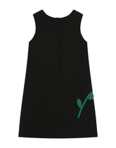 Short cady dress with organza rose - | Dolce & Gabbana