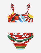 Carretto-print bralette bikini - | Dolce & Gabbana