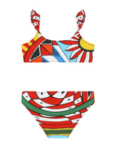 Carretto-print bralette bikini - | Dolce & Gabbana