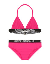 Bikini with branded elastic - | Dolce & Gabbana