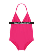 One-piece swimsuit with dolce&gabbana logo - | Dolce & Gabbana