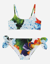 Hydrangea-print bikini - | Dolce & Gabbana
