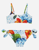 Hydrangea-print bikini - | Dolce & Gabbana