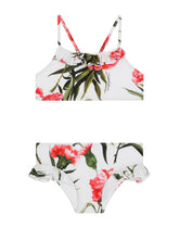 Carnation-print bralette bikini - | Dolce & Gabbana