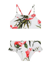 Carnation-print bralette bikini - | Dolce & Gabbana