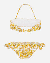 Yellow majolica-print bikini - | Dolce & Gabbana