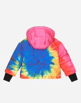 Nylon ski jacket with tie-dye print - | Dolce & Gabbana