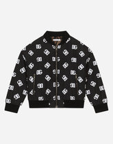 Quilted nylon bomber jacket with DG logo print - | Dolce & Gabbana