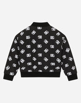 Quilted nylon bomber jacket with DG logo print - | Dolce & Gabbana