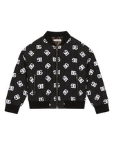 Quilted nylon bomber jacket with DG logo print - | Dolce & Gabbana