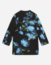 Nylon coat with bluebell print - | Dolce & Gabbana