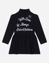 Short interlock dress with star patch embellishment - | Dolce & Gabbana