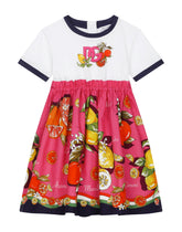 Citrus-print poplin and jersey dress - | Dolce & Gabbana