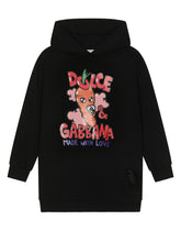 Hoodie dress with Gianpiero D’Alessandro print - | Dolce & Gabbana