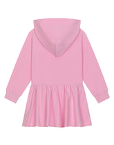 Jersey hoodie dress with DG patch - | Dolce & Gabbana