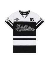 Short interlock dress with logo patch - | Dolce & Gabbana