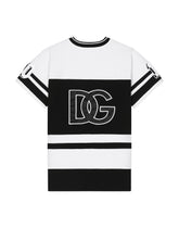 Short interlock dress with logo patch - | Dolce & Gabbana