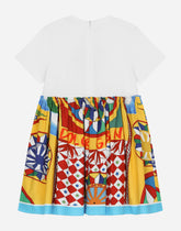 Carretto-print poplin and jersey dress - | Dolce & Gabbana