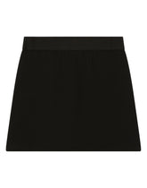 Short jersey skirt with branded elastic - | Dolce & Gabbana