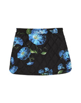 Short nylon skirt with bluebell print - | Dolce & Gabbana