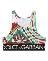 Carretto-print interlock bralette top - | Dolce & Gabbana