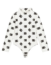 Interlock babygrow with DG logo print - | Dolce & Gabbana