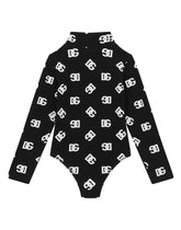 Interlock babygrow with DG logo print - | Dolce & Gabbana