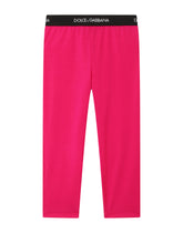 Interlock leggings with branded elastic - | Dolce & Gabbana