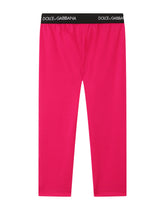 Interlock leggings with branded elastic - | Dolce & Gabbana