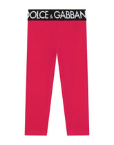 Interlock leggings with branded elastic - | Dolce & Gabbana