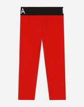 Interlock leggings with branded elastic - | Dolce & Gabbana