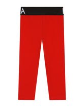 Interlock leggings with branded elastic - | Dolce & Gabbana