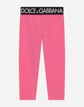 Interlock leggings with branded elastic - | Dolce & Gabbana