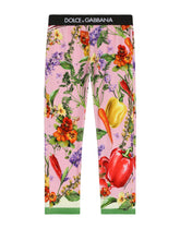 Farmer-print interlock leggings - | Dolce & Gabbana