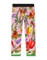 Farmer-print interlock leggings - | Dolce & Gabbana
