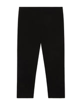 INTERLOCK LEGGINGS WITH LOGO PATCH - | Dolce & Gabbana